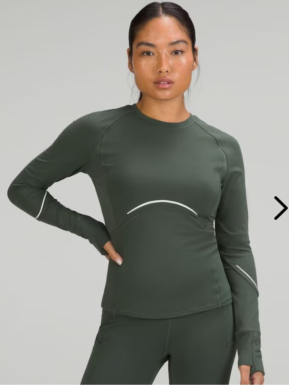 Lululemon Rulu Reflective Running Long Sleeve Shirt Thumbholes Active Size 4